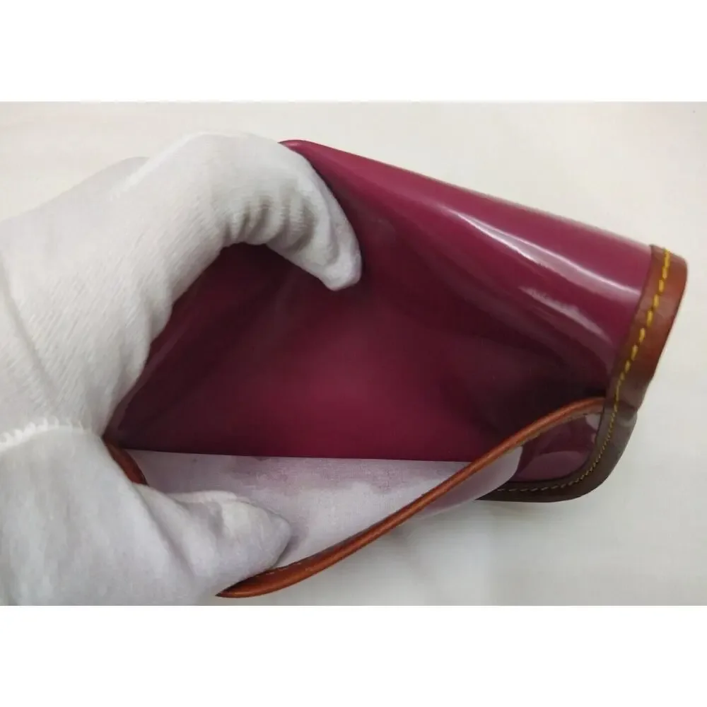 Dooney & Bourke Magenta Patent Leather Button Wristlet - Coin Wallet